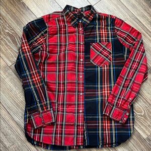 J. Crew Holiday Christmas Plaid Tartan Button up Shirt